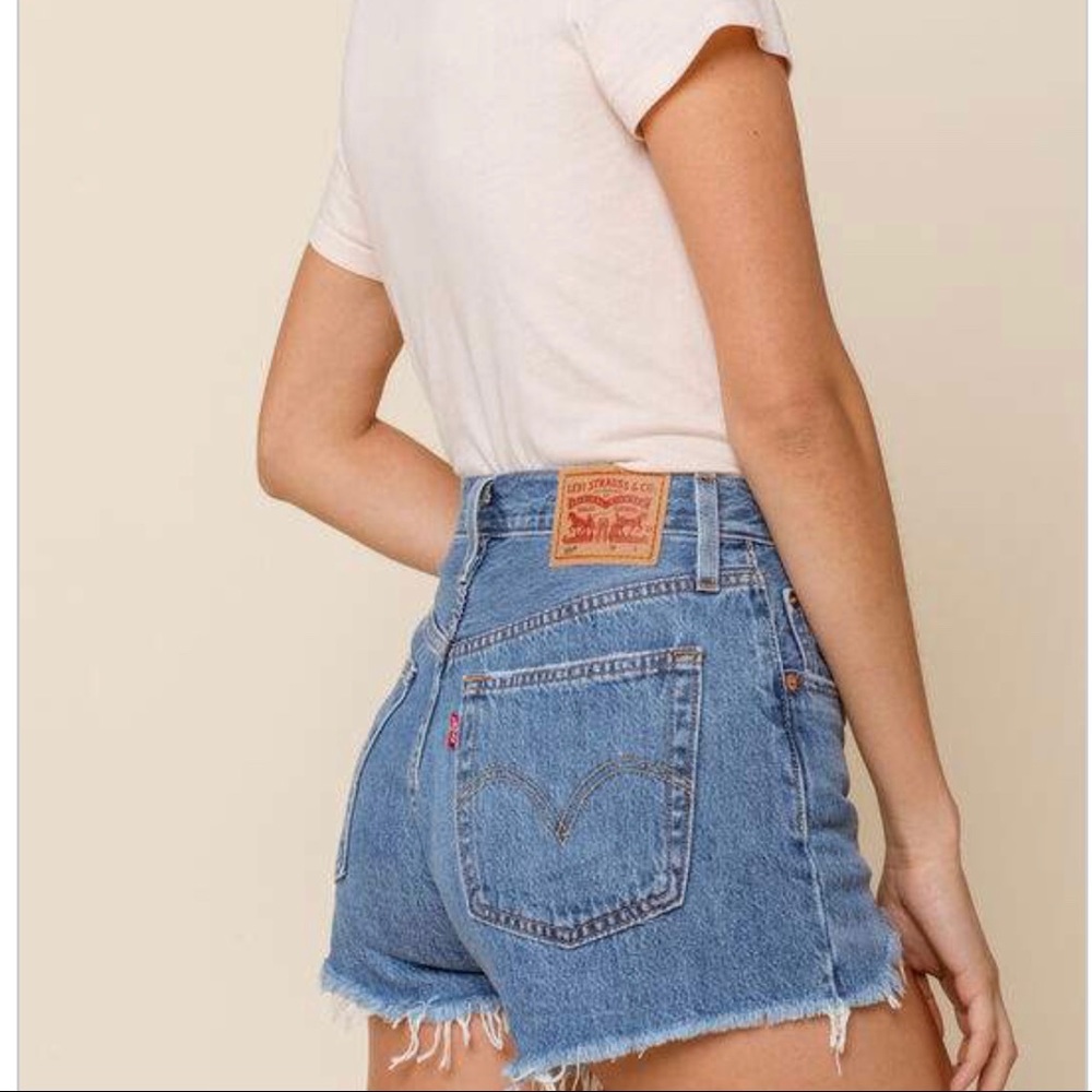Levis 501 Distressed Cut out Shorts